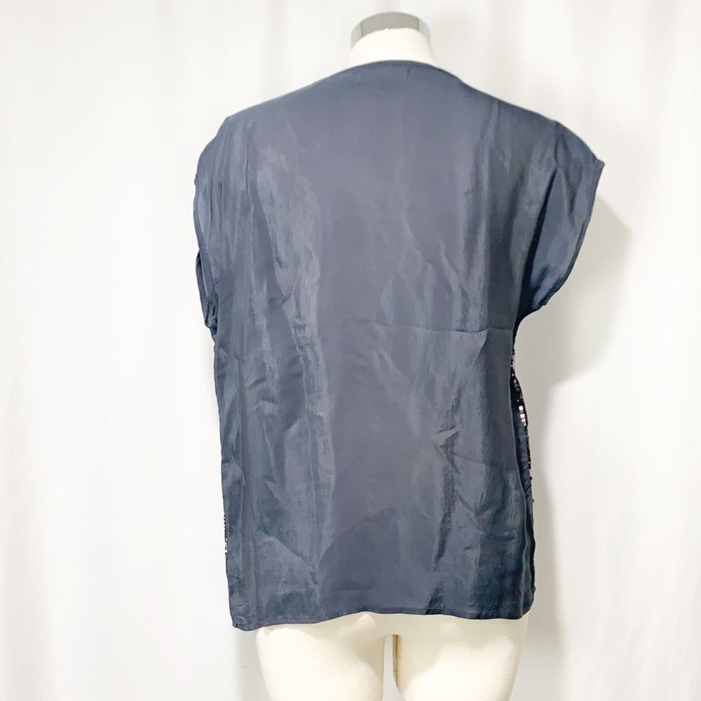 Velvet by Graham & Spencer Grey Sequin Top XS - Picture 6 of 11